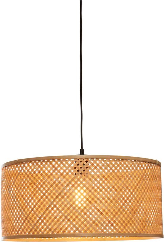 Good&Mojo Hanglamp Java - Bamboe - Ø50cm - Modern - Hanglampen Eetkamer, Slaapkamer, Woonkamer