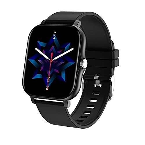 KDFJ Dames Smart horloge Heren 1.69"Kleurenscherm Full touch Fitness Tracker Bluetooth Bellen Smart Clock Dames Smart Watch-zwart