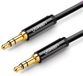 Ugreen AUX audiokabel, rechte stekker, 3,5 mm minijack, 1 m, zwart (AV112)