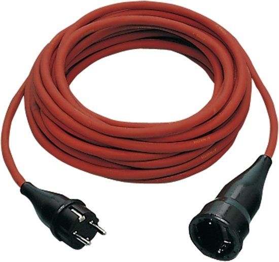 AS-Schwabe Rubberen verlengsnoer, rood, H07RNF3G, 1,5 mmÂ² - 10 m