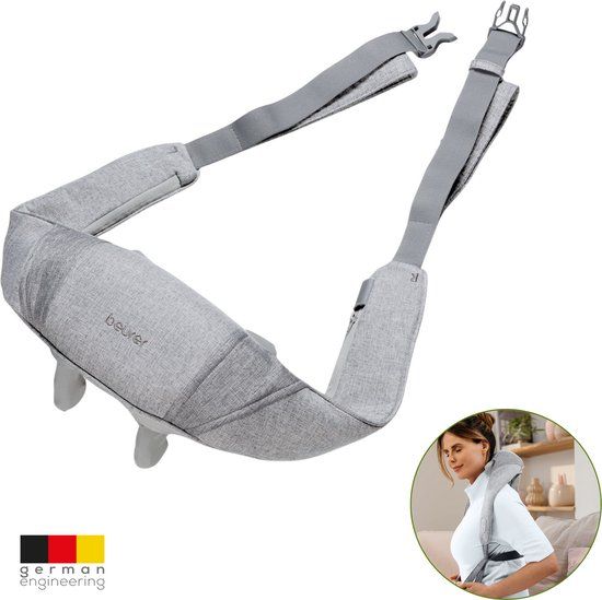 Beurer MG 154 Nekmassageapparaat – Draadloze Shiatsu Massage – Met 4 Massagekoppen + 2 Massagevingers – Warmtefunctie – 2 Intensiteitsniveaus – Handsfree Rugzaksysteem – Tot 2 uur gebruik - 3 Jaar garantie