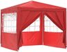 vidaXL Partytent, 250 x 250 x 240 cm, rood, PE en staal