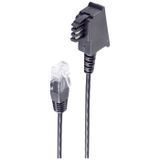 Shiverpeaks DSL Aansluitkabel [1x Telefoonstekker Duitsland (TAE-F) - 1x RJ45-stekker] 10 m Zwart