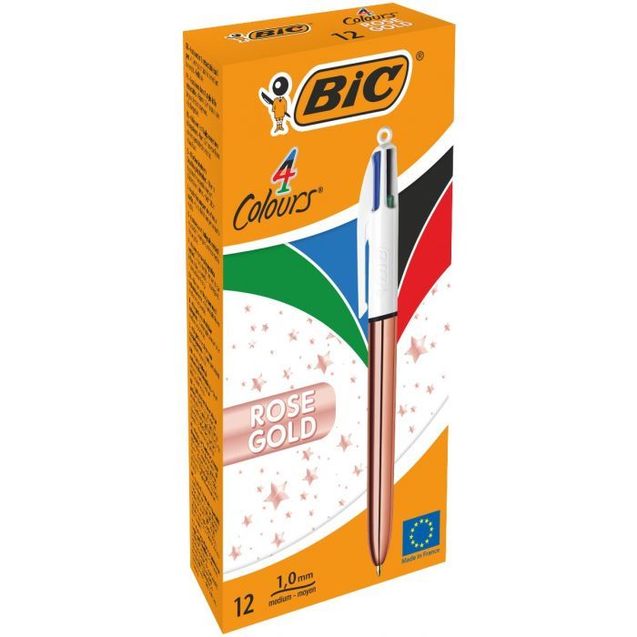 BIC 504894 balpen Zwart, Blauw, Groen, Rood Multifunctionele balpen Medium 12 stuk(s)