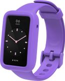 By Qubix - Siliconen sportbandje met case - Paars - Geschikt voor Xiaomi Smart Band 7 Pro / Mi Band 7 Pro bandje