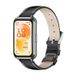 By Qubix - Leren bandje - Zwart - geschikt voor Huawei Band 11 / 11 pro