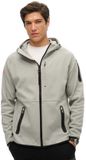 Superdry Tech hoodie met logo, rits en losse pasvorm - Heren - Slate Iron