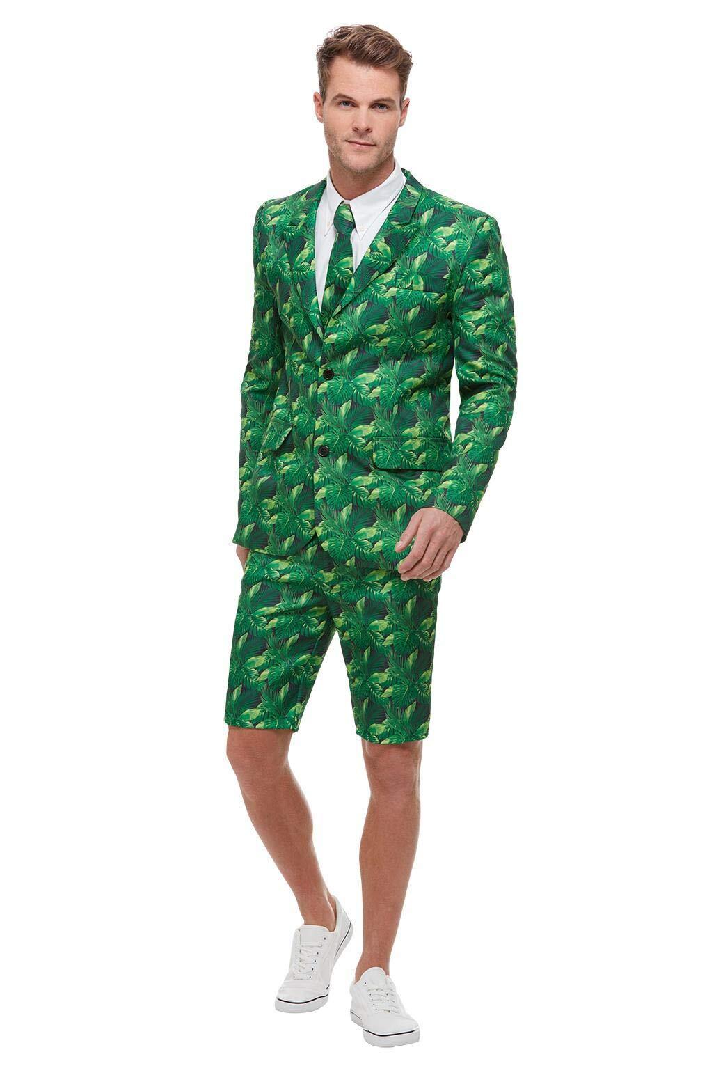 Smiffys Smiffys 51038L Tropische Palm Tree Suit, Mannen, Groen