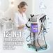 Appareil d'hydrodermabrasion - Appareil de soin du visage 12-en-1 - Aqua-peeling - Technologie à ultrasons - Élimine les cellules mortes de la peau - Jet d'oxygène - 220–240 V UE