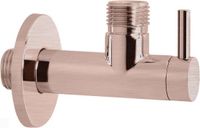 Hotbath Pal hoekstopkraan rond met filter 1/2" koper geborsteld PVD