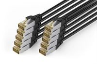 DIGITUS Outdoor Network Cable Cat 6A - 1 m - 10 Pieces - Black