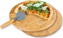 Kesper Pizzabord met pizzasnijder in set, bamboe, afmetingen: ø 32 cm/dikte: 1 cm, 58465