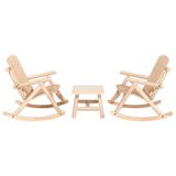 vidaXL 3-delige Loungeset Massief Vurenhout