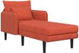 vidaXL Chaise longue surdimensionnée Rouge-orange Coton