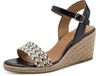 Tamaris - Dames - Zwarte Sleehak Sandalen - Maat 41