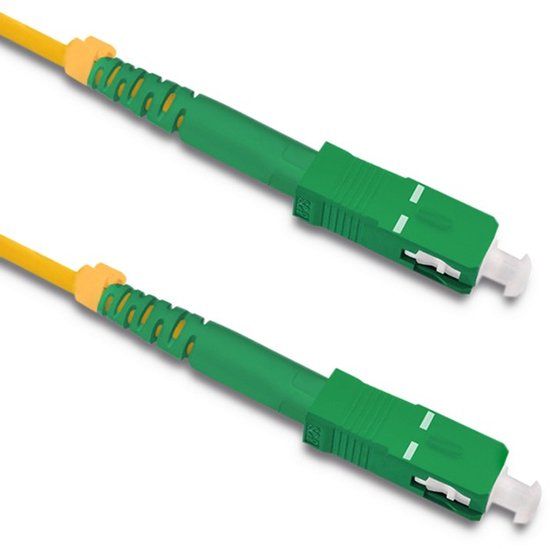 Qoltec Serie - Patchcord SC/APC - Singlemode 9/125 - Simplex - 7m - Geel