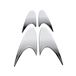 Quattroerre 19811 Fregi 3D Racing Wing, zilver metallic