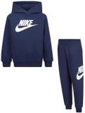 Nike Kids 86l135 Fleece Set Met Lange Mouwen Blauw 5-6 Years Jongens