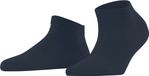 FALKE Family kort eenkleurig katoen sneakersokken enkelsokken dames blauw - maat 35-38