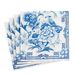 Caspari lunchservet, blauw/wit