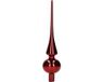 Decoris Kerstboom piek - donkerrood - 26 cm - glas - glans