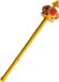 Merkloos Gouden koning scepter met kroon - 55 cm - carnaval verkleedaccessoires