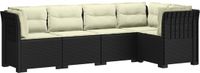 vidaXL Tuinbank met Kussens Rattanlook PP Antraciet