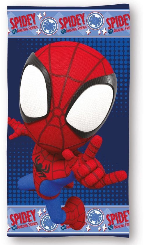 4KidsOnly Spiderman Spidey Action strandlaken 70 x 140 cm - polyester