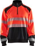 Blåkläder Sweatshirt halve rits High Vis 3556-2528 - High Vis Rood/Zwart - L