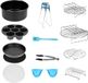 Merkloos / Sans marque TRUEFLASH SAS Heteluchtfriteuse Accessoires - Airfryer - 12-Delige Set - 8' - Geschikt voor alle merken