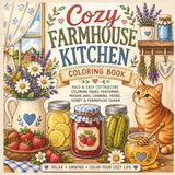 Cozy Farmhouse Kitchen Coloring Book