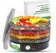 NutriChef Voedseldroger – 5 Laags Droogmachine met Temperatuurcontrole tot 82°C – Rond zwart