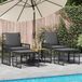 vidaXL Buitenmeubelset 5 st Zwart en Donkergrijs Staal en Poly Rattan