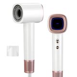 VINATO Homestic D Haardroger, haardroger met 200 miljoen negatieve ionen, borstelloze motor met 110.000 omw/min, 1600 W, 59 dB geluidsarm voor reizen en Homestic D (roze)