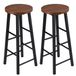 Haorui Industrial Technology Co., Ltd. Tabouret de bar - Lot de 2 - Tabouret de bar Nordic - 2 pièces - Tabouret de bar de luxe - Industriel - Haut tabouret de bar - Noir/brun