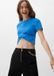 QS - T-shirt met knoopdetail - koningsblauw - Maat L
