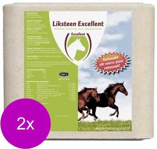 Excellent Salt Lick Liksteen Paard - Voedingssupplement - 2 x 10 kg