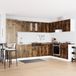 vidaXL Keuken Onderkast Kalmar Rook Eiken 80 x 46 x 81,5 cm Bewerkt hout