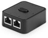Merkloos Netwerkschakelaar Ethernet-selector - Gigabit - 3 poorten - Passief zonder stroom - Handmatig schakelen A/B