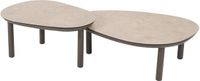 4 Seasons Outdoor 4 Seasons Monroe loungetafels Ø65xH32 cm en Ø80xH27 cm - terre