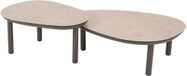 4 Seasons Outdoor 4 Seasons Monroe loungetafels Ø65xH32 cm en Ø80xH27 cm - terre