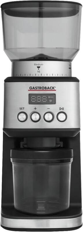 Gastroback Design koffiemolen digitaal 42643 - RVS - 320 g - 2 jaar garantie