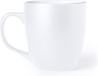 Merkloos / Sans marque Makito Western Europe Koffie Drinkbeker/mok - wit - 440 ml - Keramiek