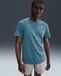 Nike T-Shirt Dri-FIT Fitness Heren Blauw Katoen/Polyester Korte Mouw Maat S