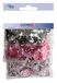 Glorex 6 3800 787 pailletten mix, strooidecoratie, vormen en motieven passend bij verjaardag, 30 g roze gesorteerd, zwart/rood
