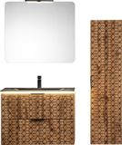 AC-Déco Badkamerensemble met wastafelmeubel met inbouw wastafel + 2 elementen - 80 cm - Precious Wotan