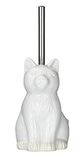 WENKO WC-garnituur Cat, toiletborstelhouder met toiletborstel in de vorm van een kat, keramiek, 14 x 22 x 17 cm, wit