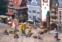 FALLER Stadsversiering, modelbouwset met 117 onderdelen, modelspoorbaan, accessoires H0