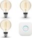 Philips Hue Starterspakket - E27 - 3x Filament Globelampen Klein (G93) - Warmwit Licht - Incl. Hue Bridge