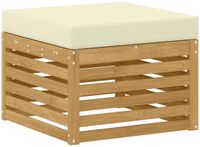 vidaXL - Voetenbank - Massief Acacia Hout - Wit